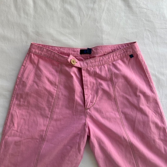 Pink Flare Trousers Low Rise 4 - Picture 4 of 6